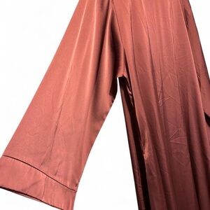 Pink satin Abaya/Kaftan/Dress with waist tie and pockets!!